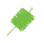 Green outline drawing of MTi slumpstoppa