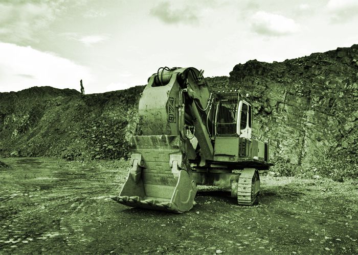 Excavation rig on a mine site