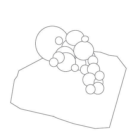 line drawing of rock reactive to chemicals