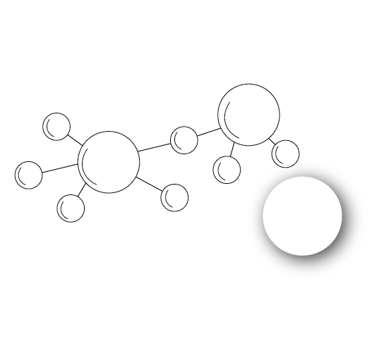 line drawing of molecules