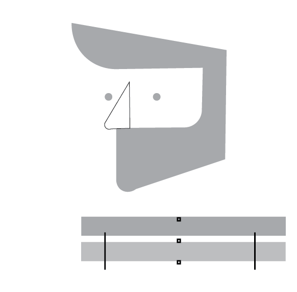 line drawing of miner smelling gas