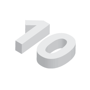 Three-dimensional gray percentage symbol on white background.