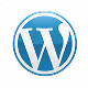 Blue circle with a stylized white letter W representing the WordPress logo.