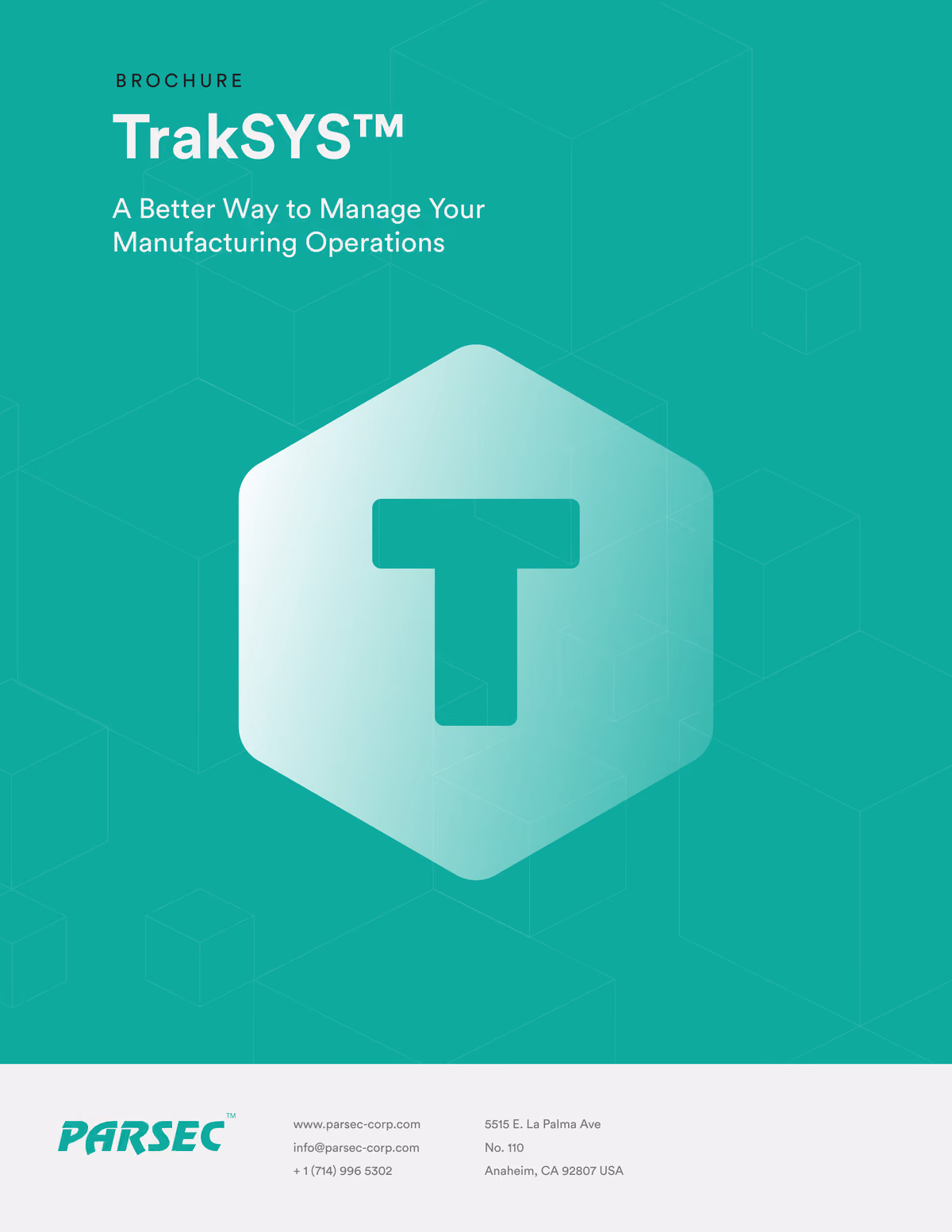 Cover of the TrakSYS: An MES Built for Complex Manufacturing brochure