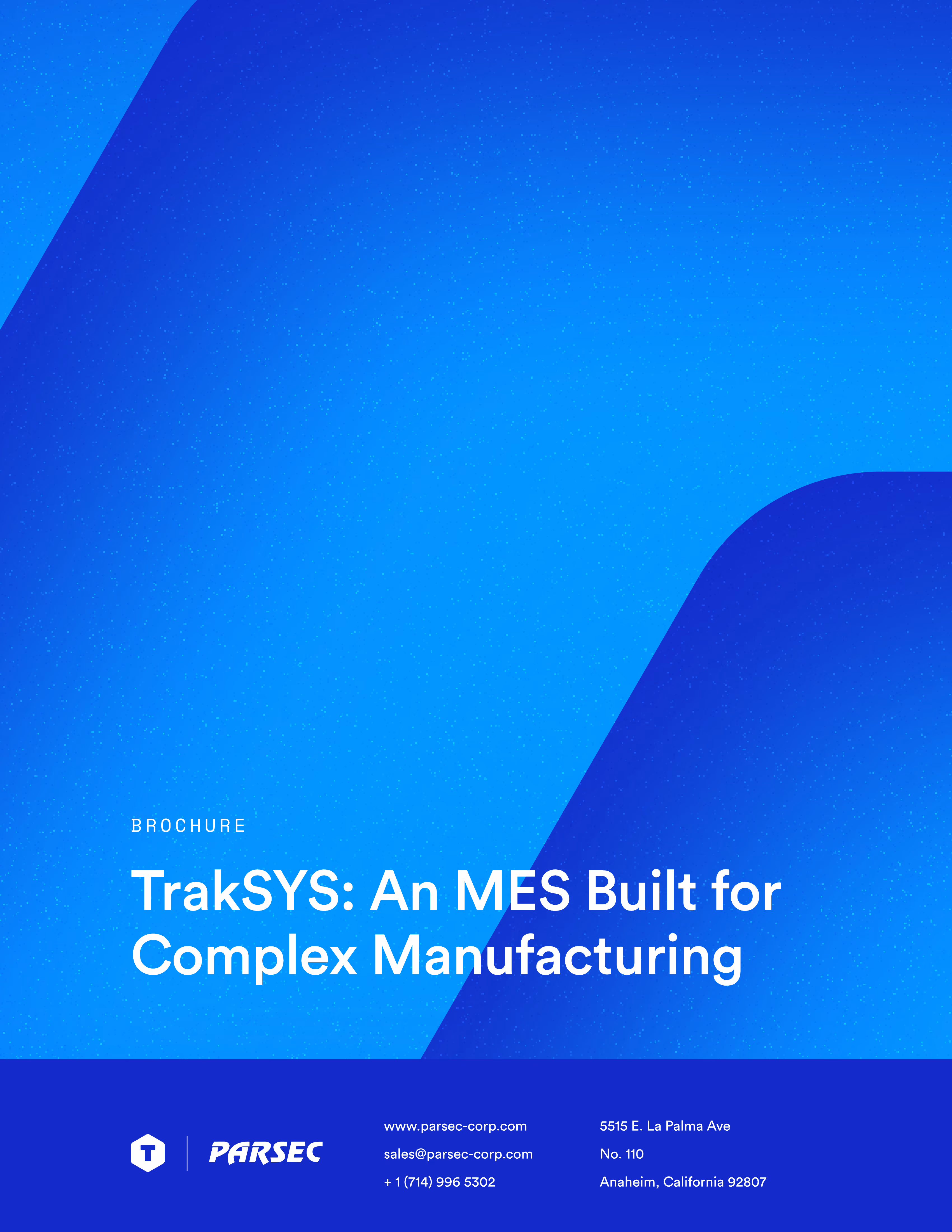 Cover of the TrakSYS: An MES Built for Complex Manufacturing brochure