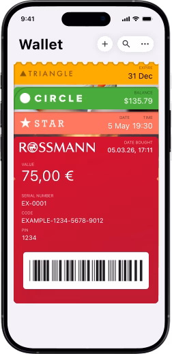 Apple Wallet view