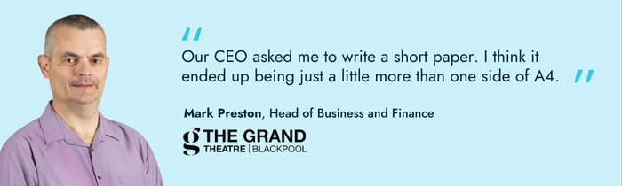 Mark Preston Head of Business and Finance The Grand Theatre Blackpool