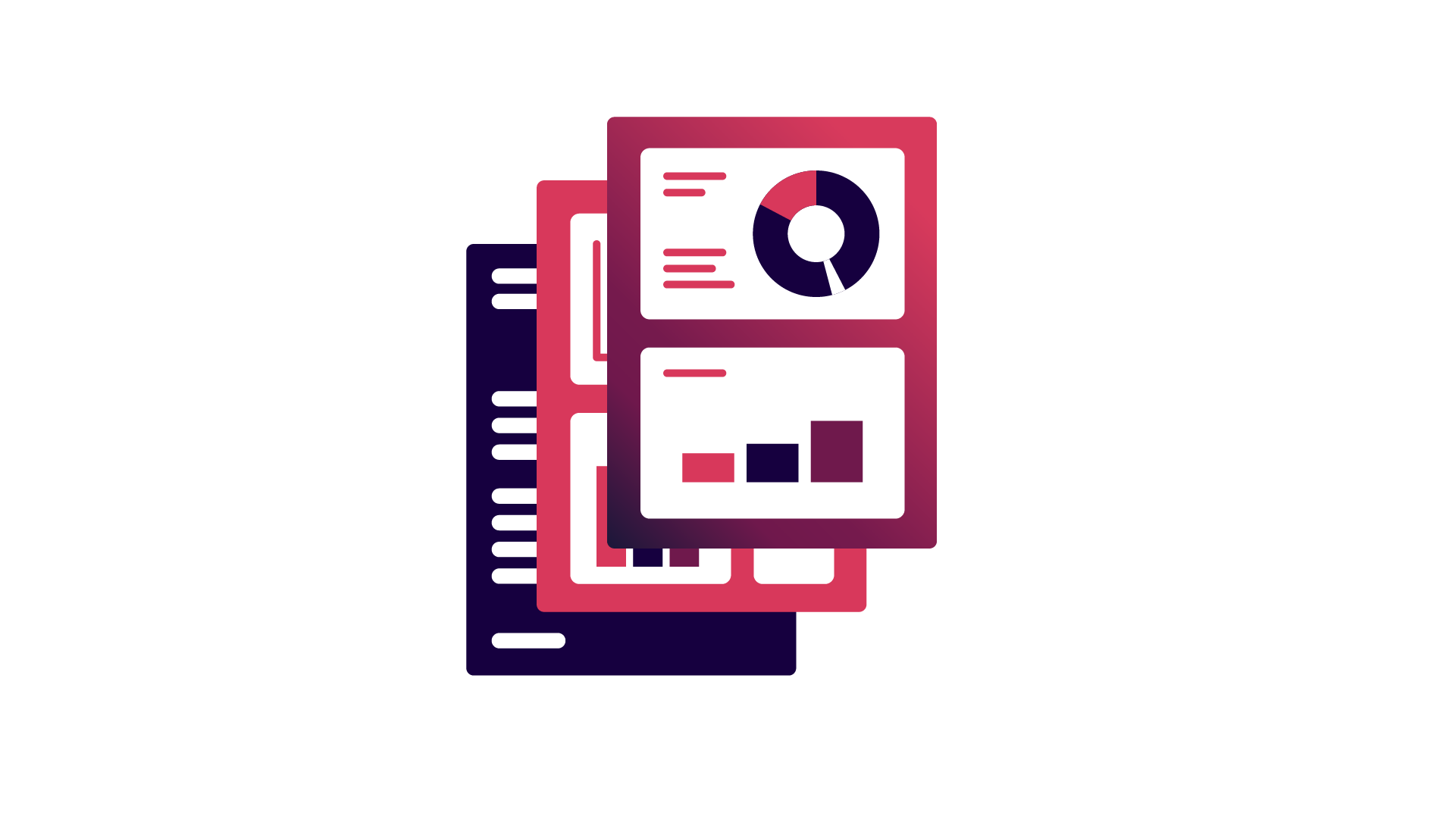 Graphic of a stack of reports