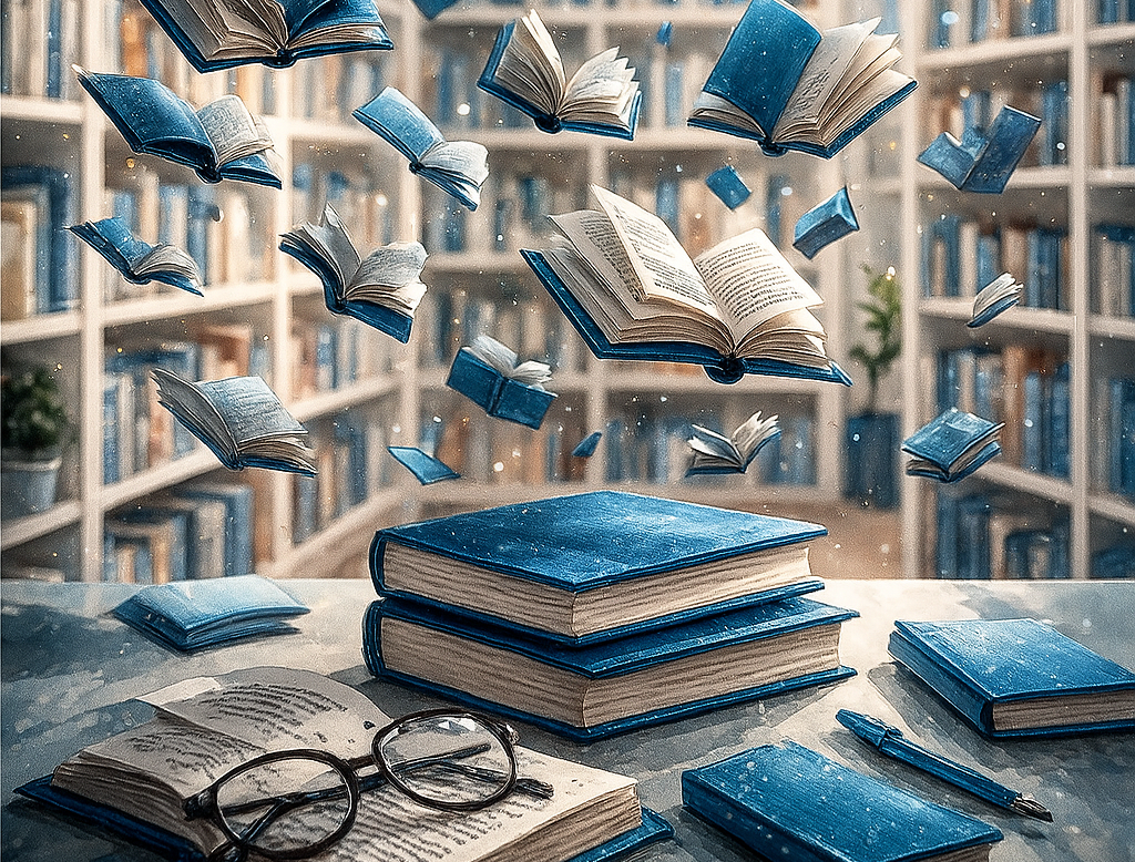 [background image] image of open book (for a bookstore)