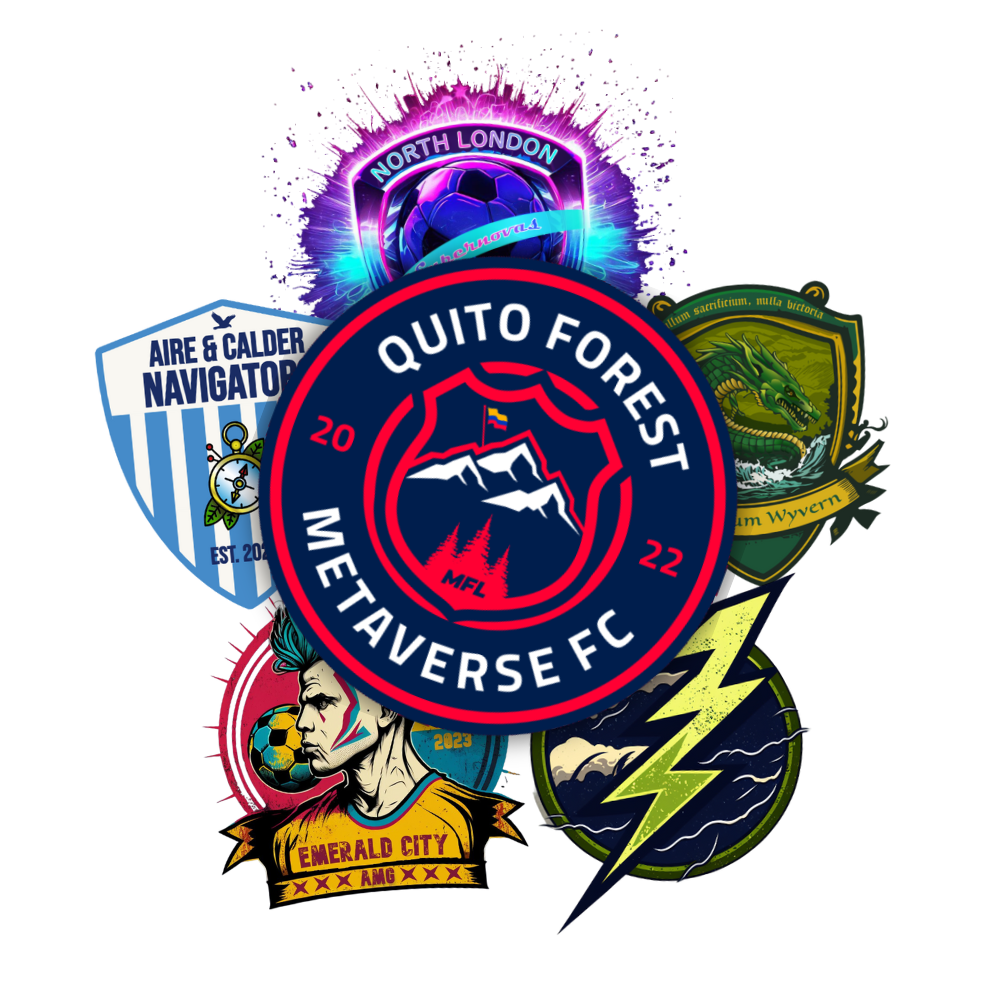 A collection of MFL Club logos designed by club owners and members of the community