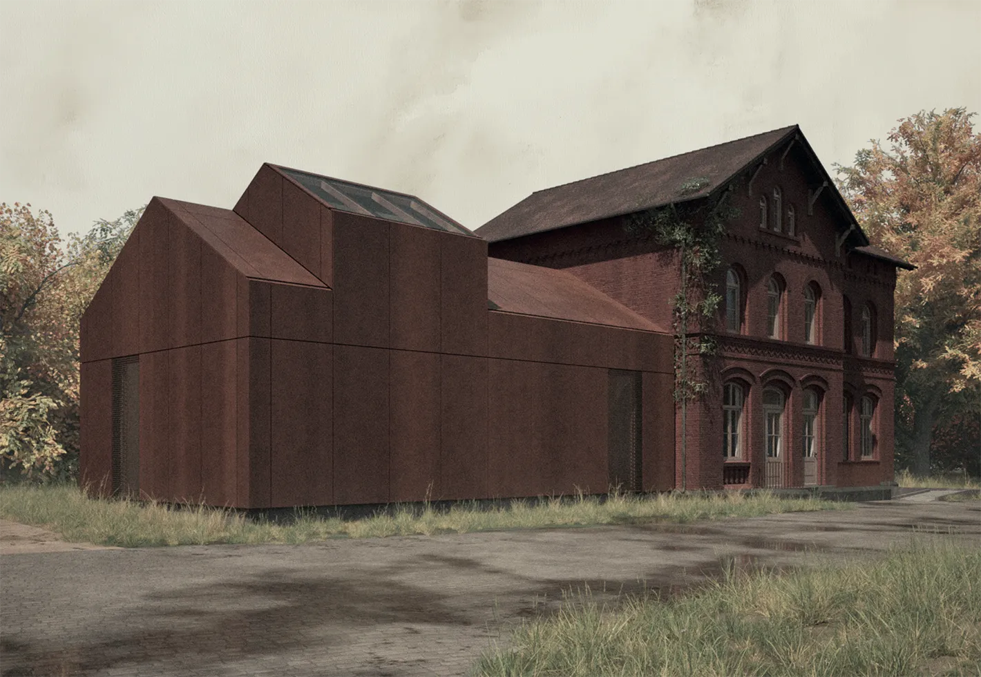 Die Fassade des renovierten Bahnhofes.