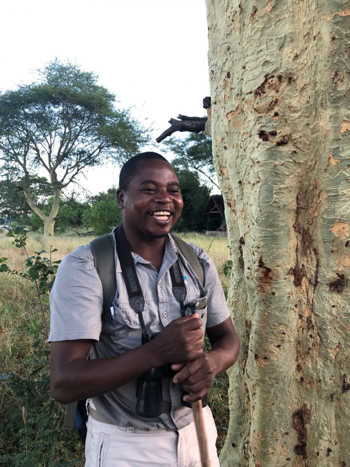guide in Liwonde Park, Malawi, Africa