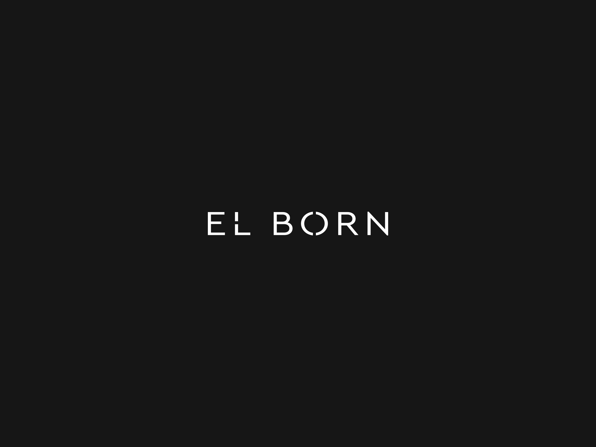 El Born brand logo design – minimalist black typography for men’s fashion ecommerce identity.