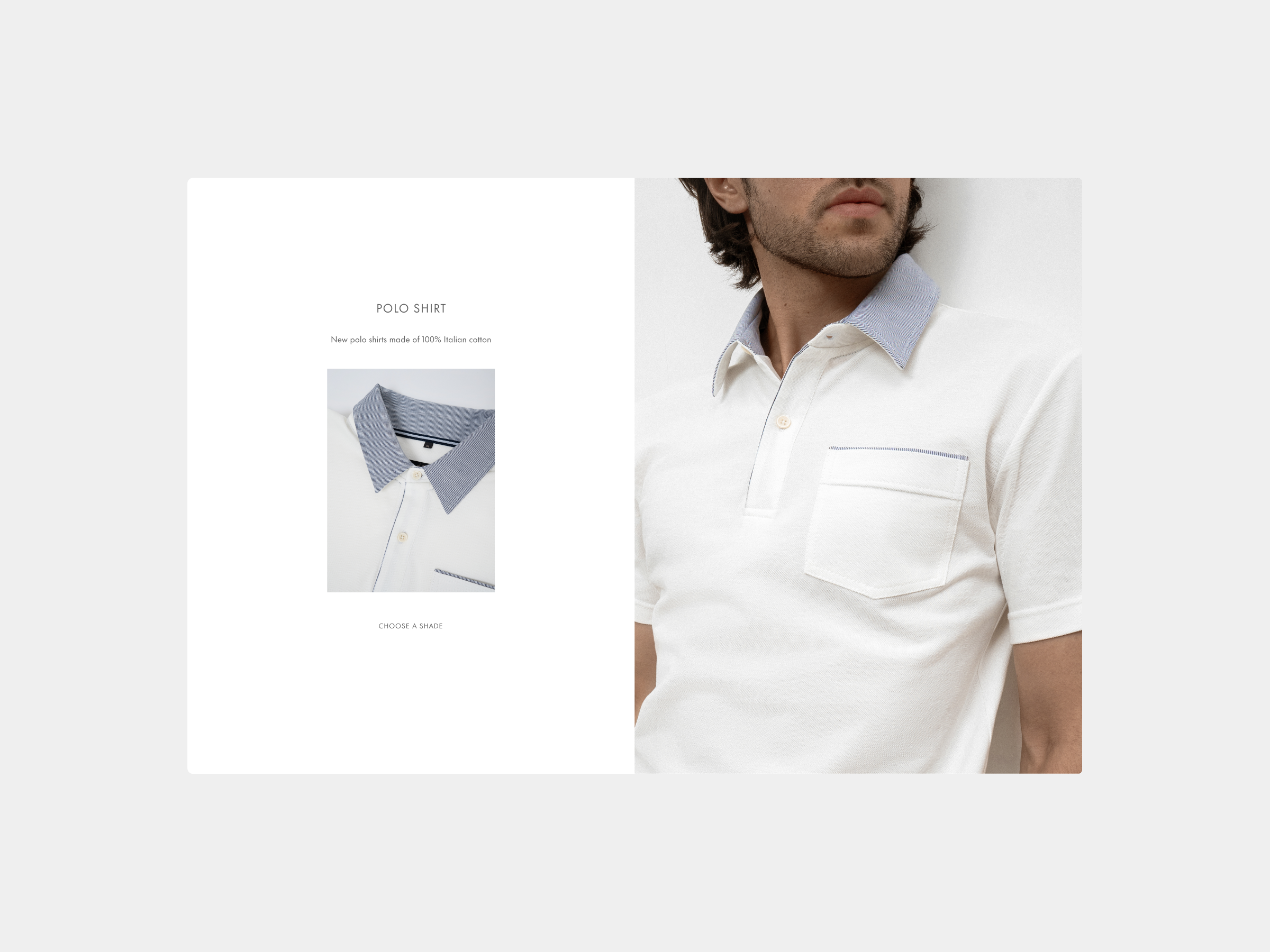 El Born product grid design – modern UX/UI web design showcasing men’s clothing collection online.