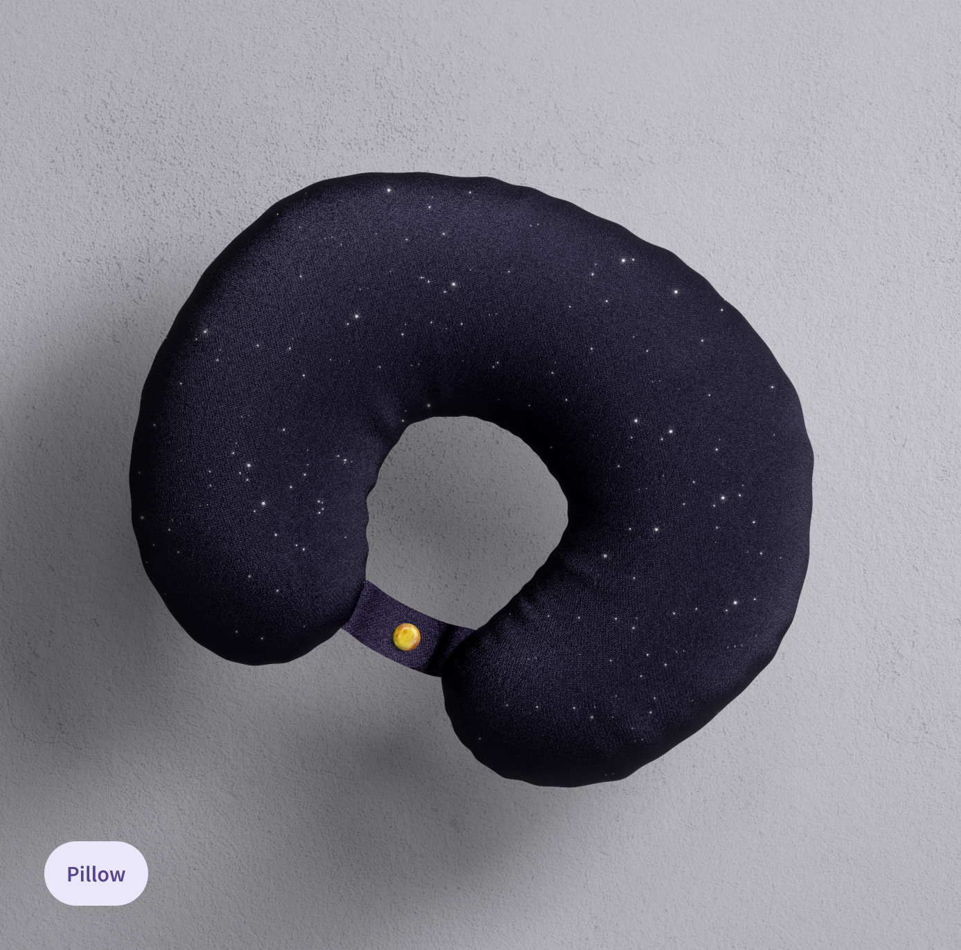 Zzz branded pillow – visual identity and merchandise design for sleep app.