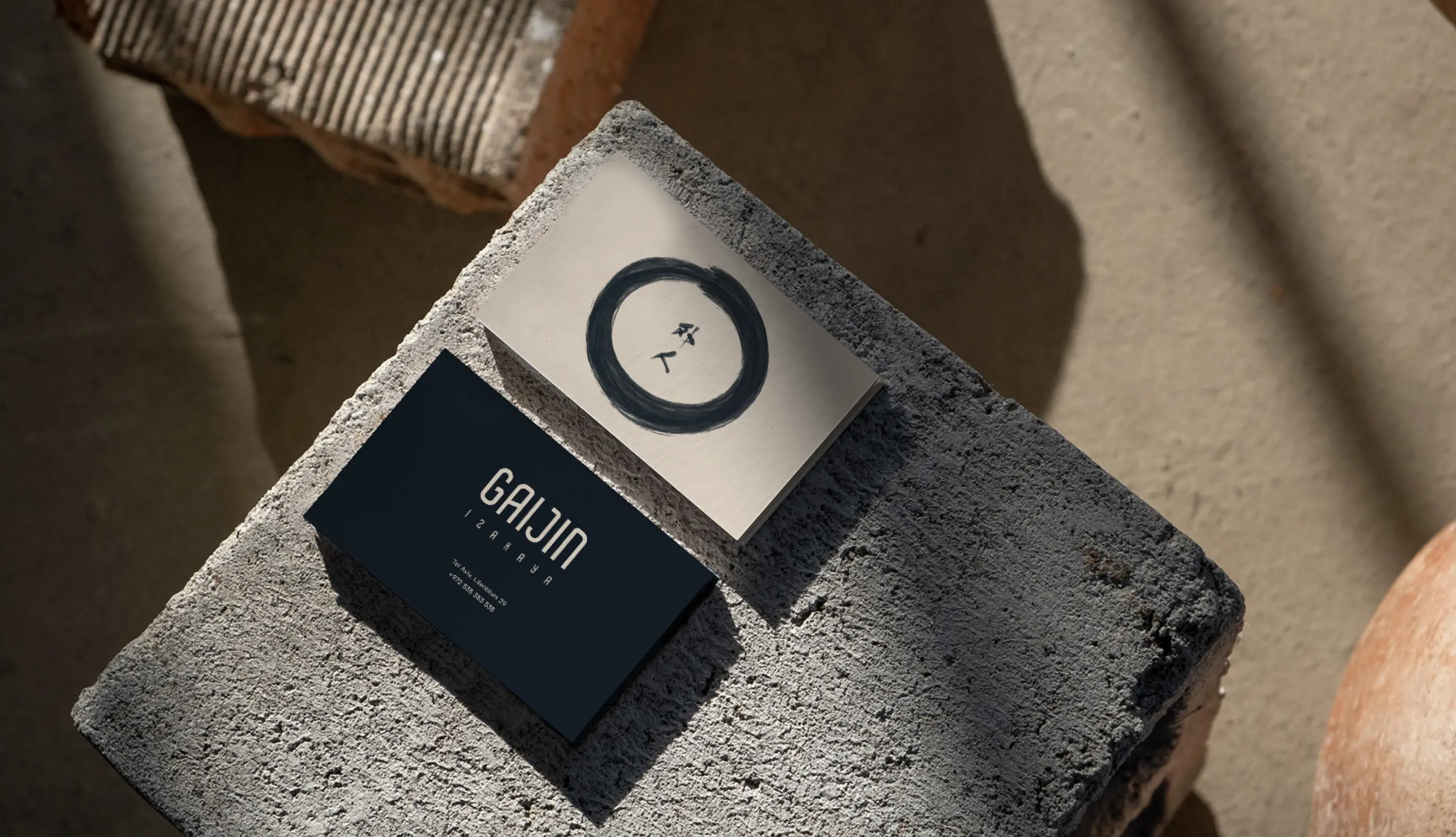 Business cards design for Japanese restaurant identity.