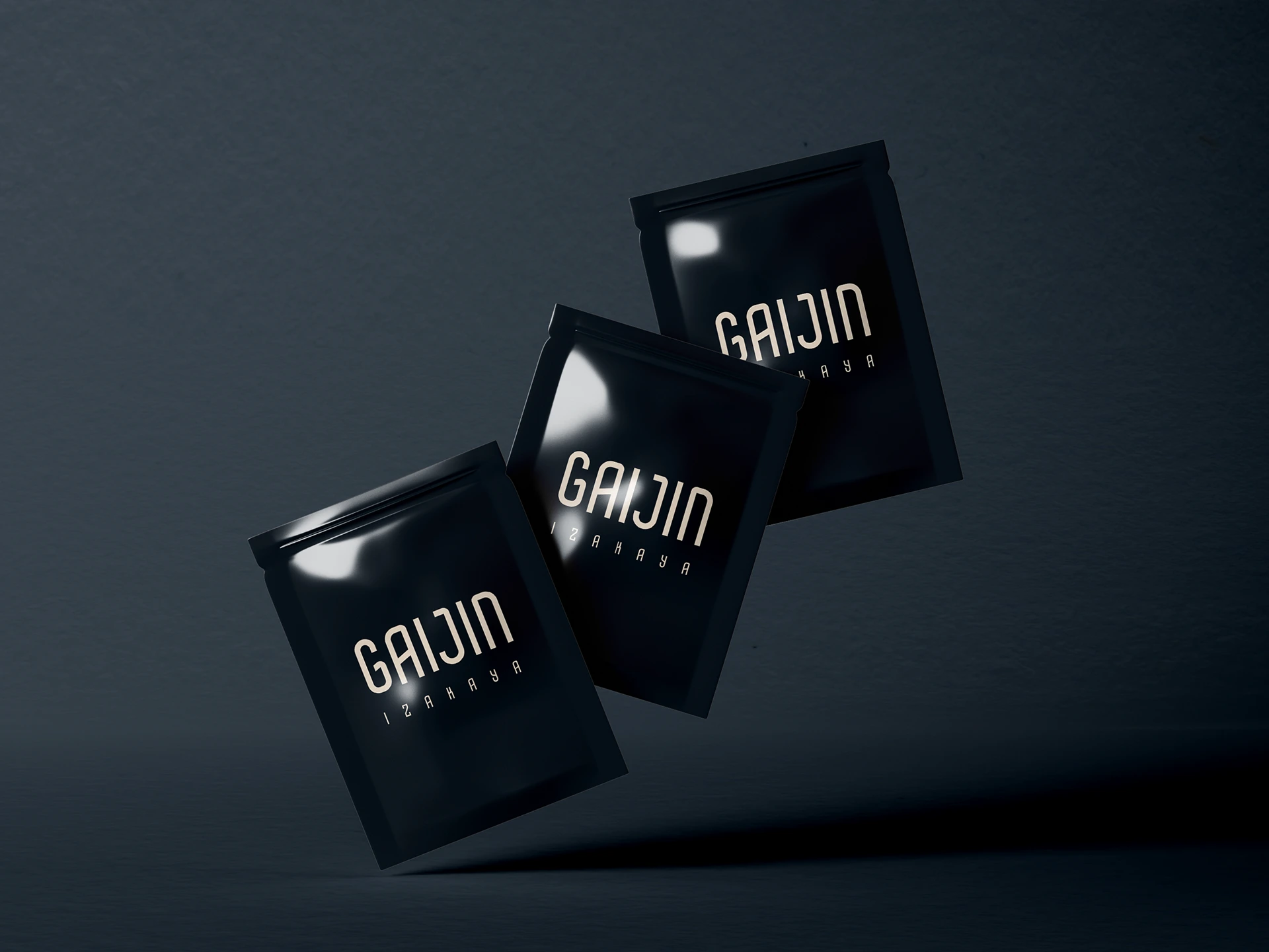 Wet wipes packaging with Japanese restaurant logo design.