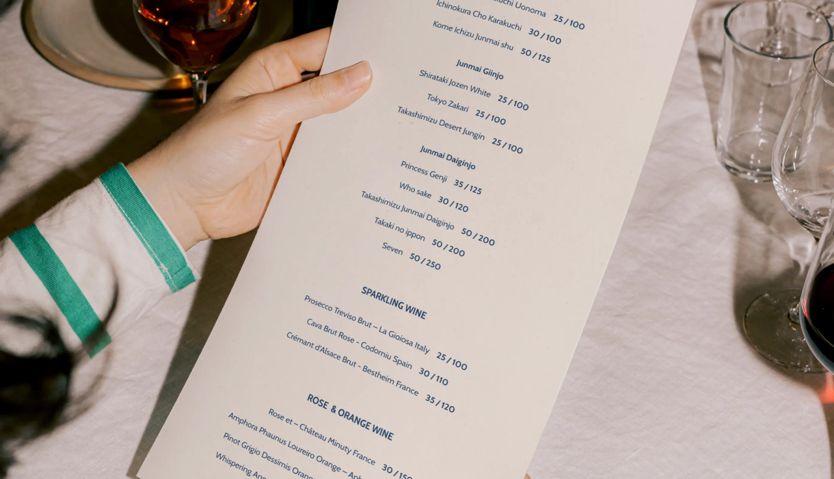 Bar menu design for Gaijin Izakaya restaurant identity.