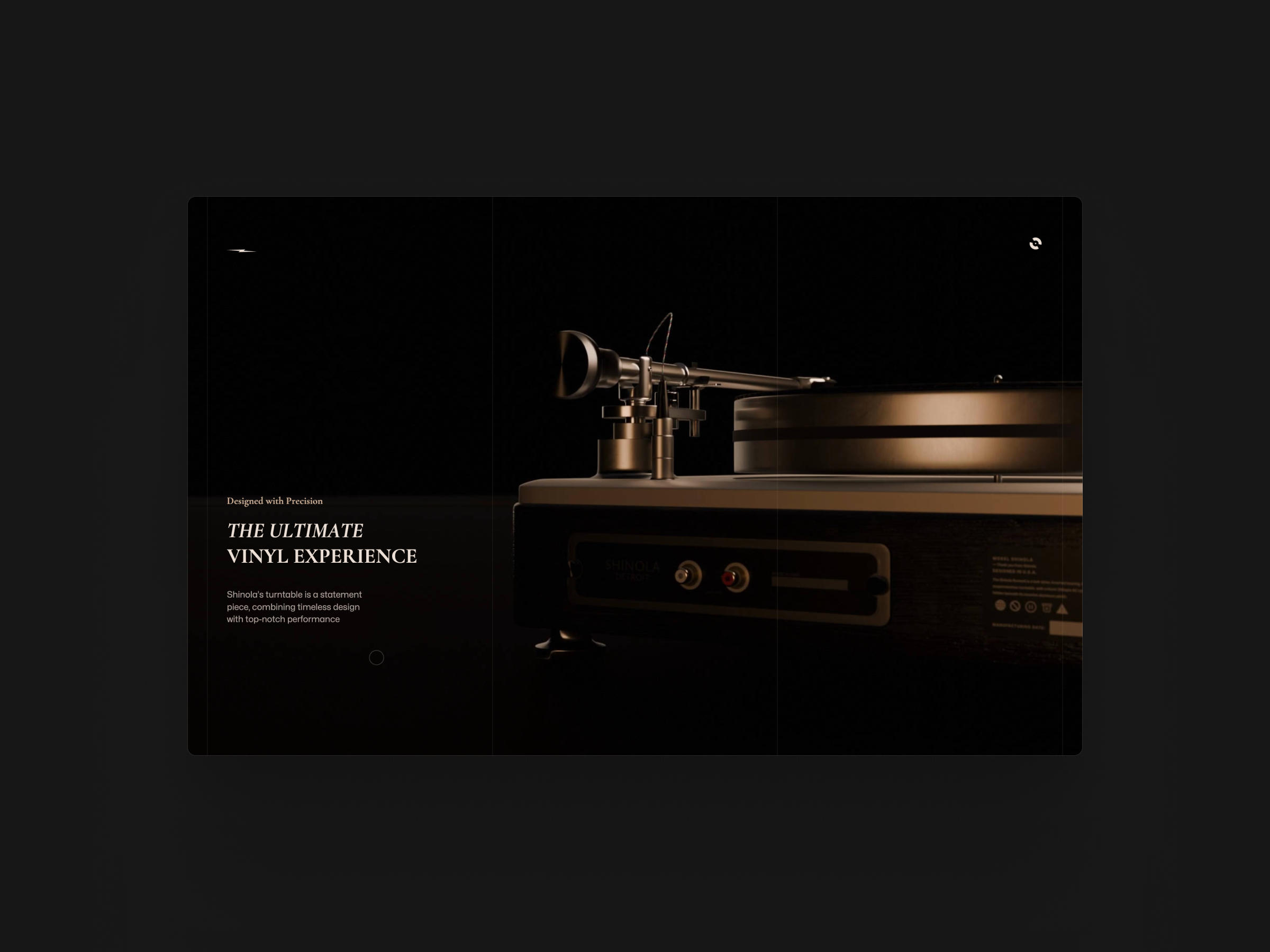 Single product page with Lottie animation – Shinola Detroit web design