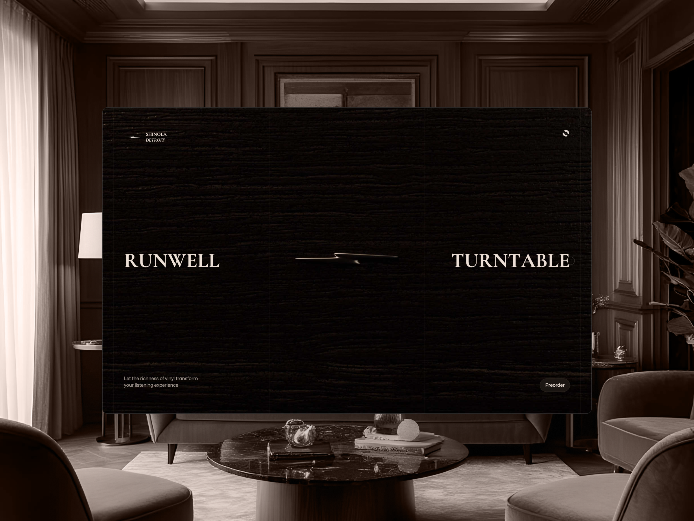 Homepage screen design – Shinola Detroit e-commerce website