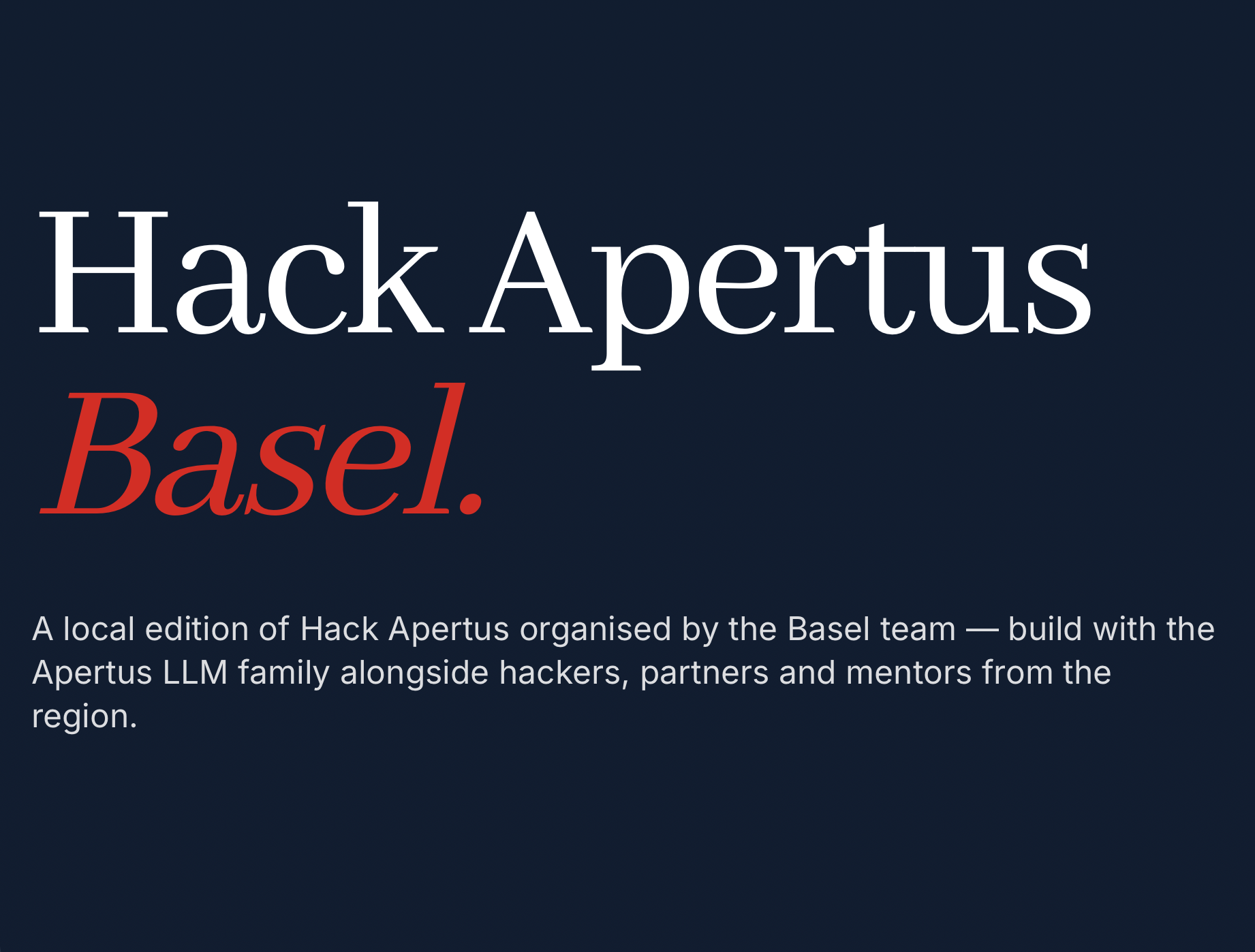 Event: Hack Apertus Basel