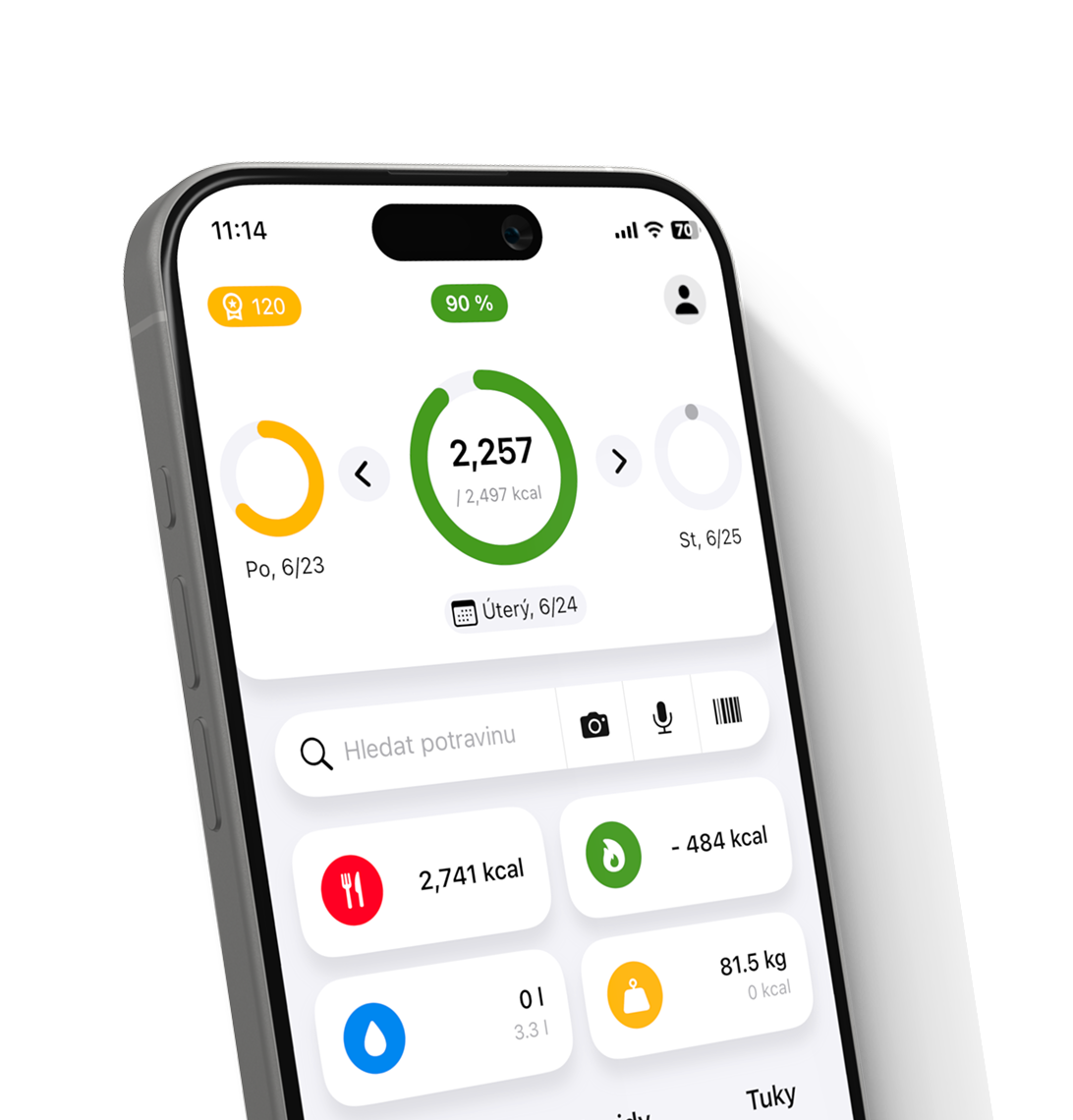 Kalorické Tabulky přehled aplikace