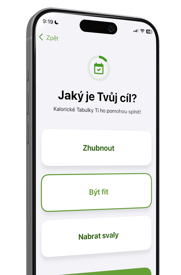 Přehled aplikace Kalorické Tabulky iPhone zařízení