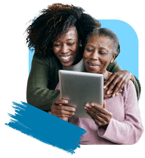 Happy Senior Mother and Daughter