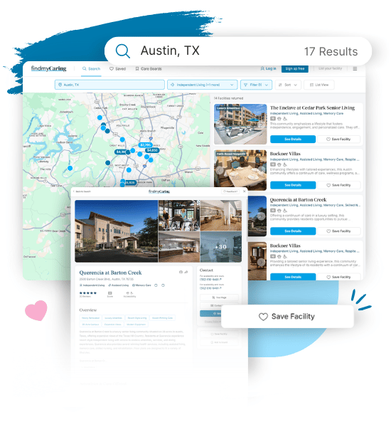 findmyCaring Dashboard and Searching