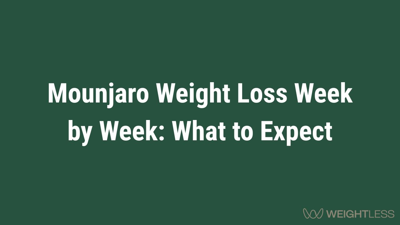 Mounjaro Weight Loss Week by Week What to Expect