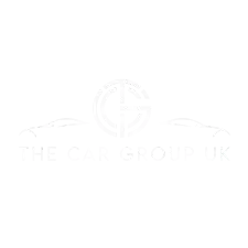 Logo of The Car Group UK with stylized letters and car outlines.