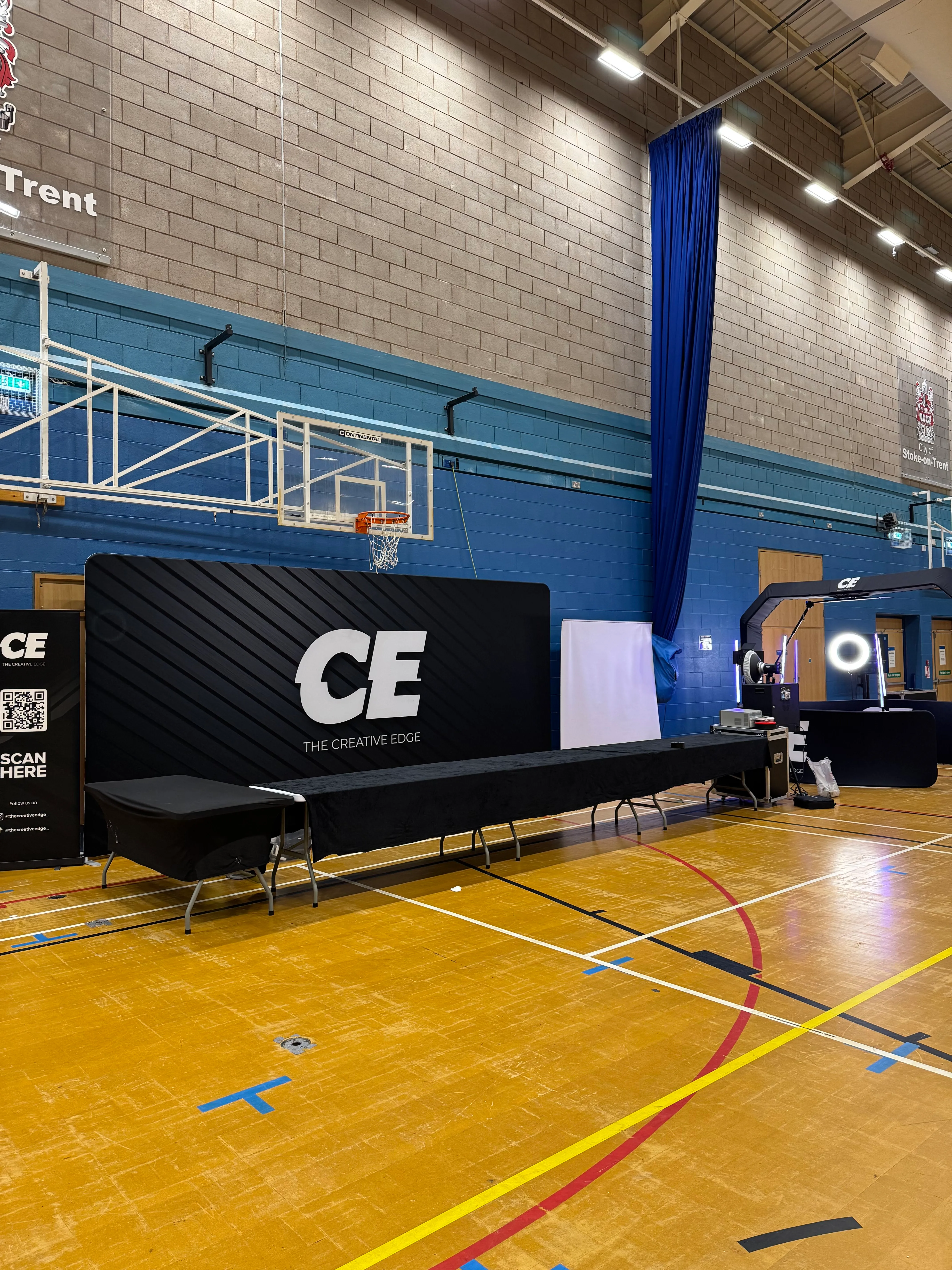 Our full set up at cheerleading competition both 360 and pod 