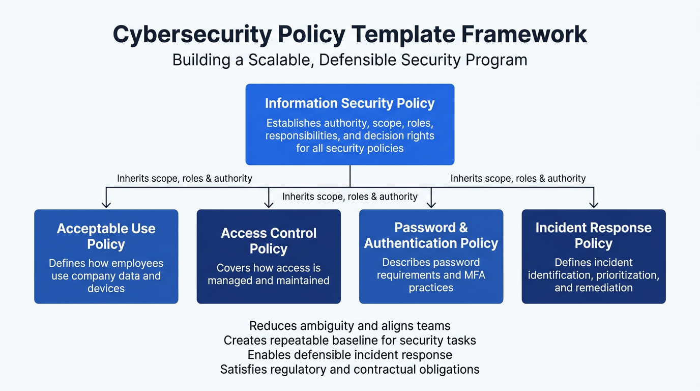 Building a Suite of Scalable, Defensible Cybersecurity Policy Templates