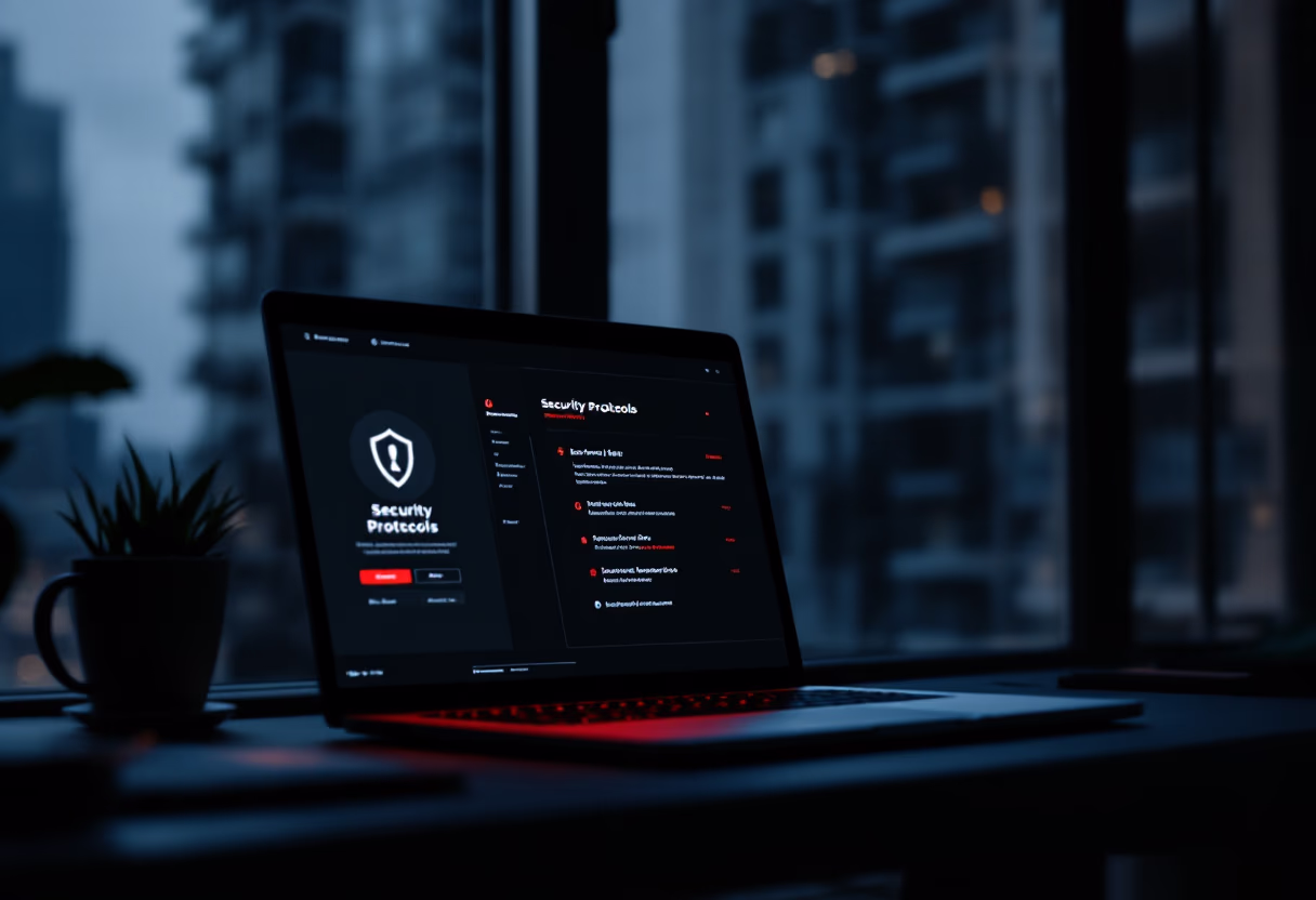 [interface] image of software security protocols (for an ai fintech company)