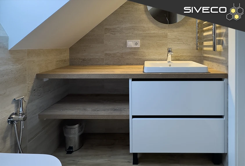 Меблі для ванної на мансарді