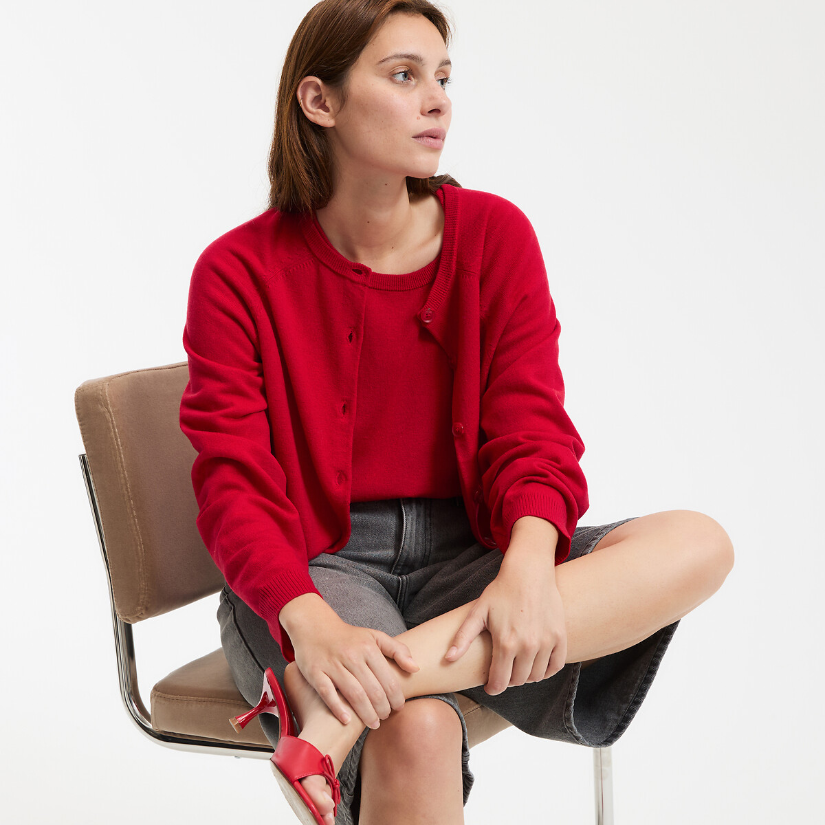 cardigan rouge tendance automne hiver