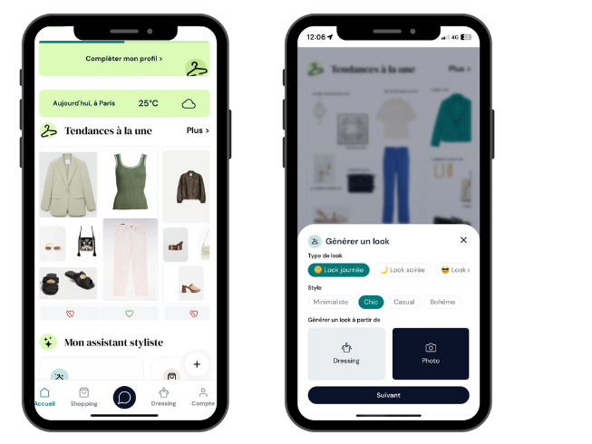 application cloz dressing digitalisé