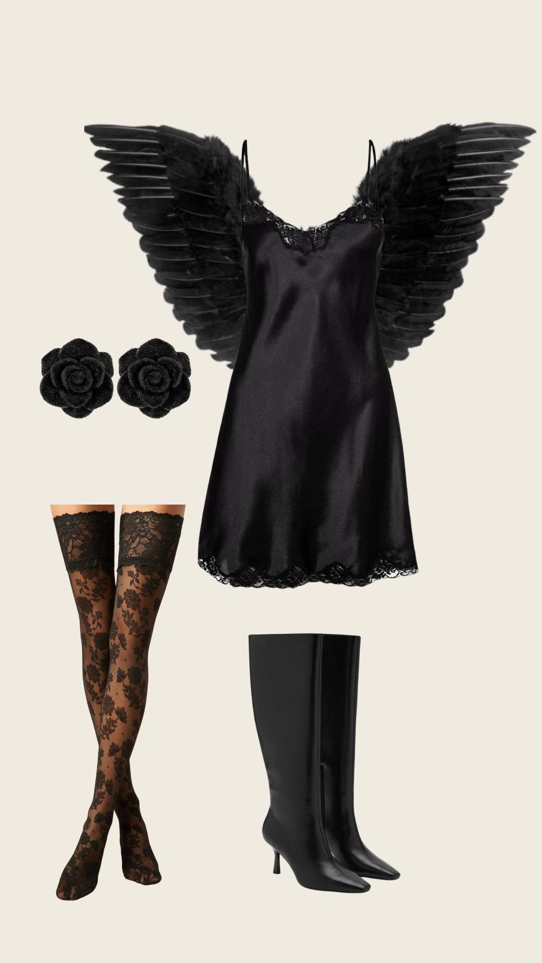 déguisement halloween ange noir