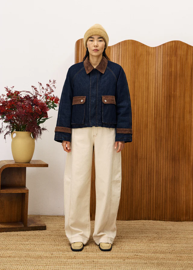 Veste denim workwear tendance automne 2025