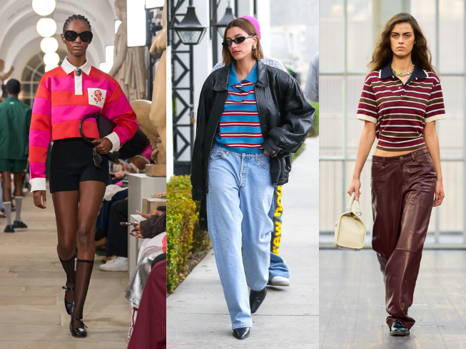 polo rayé tendance automne 2025