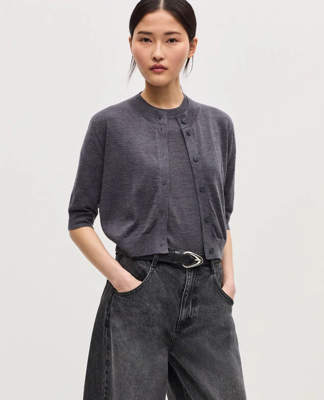 Cardigan gris laine black friday