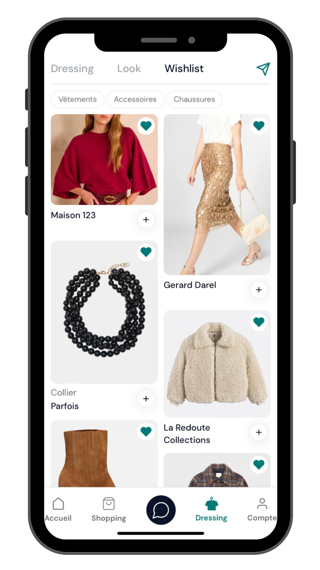 Application whishlist cadeau noël mode