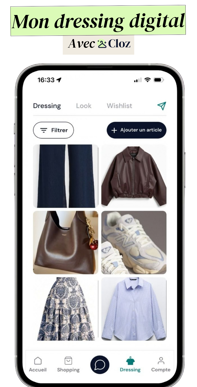 dressing digital IA application Cloz