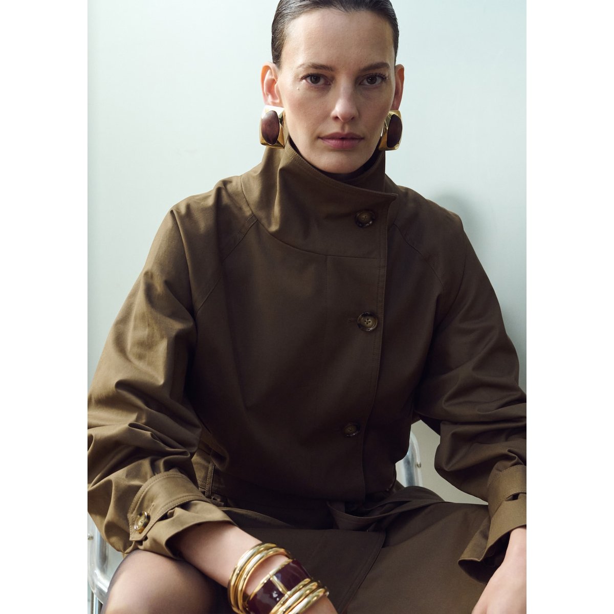 Trench col cheminée veste tendance printemps été