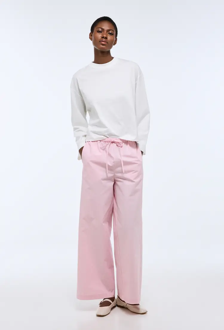 pantalon rose blush poudré tendance printemps été 2026