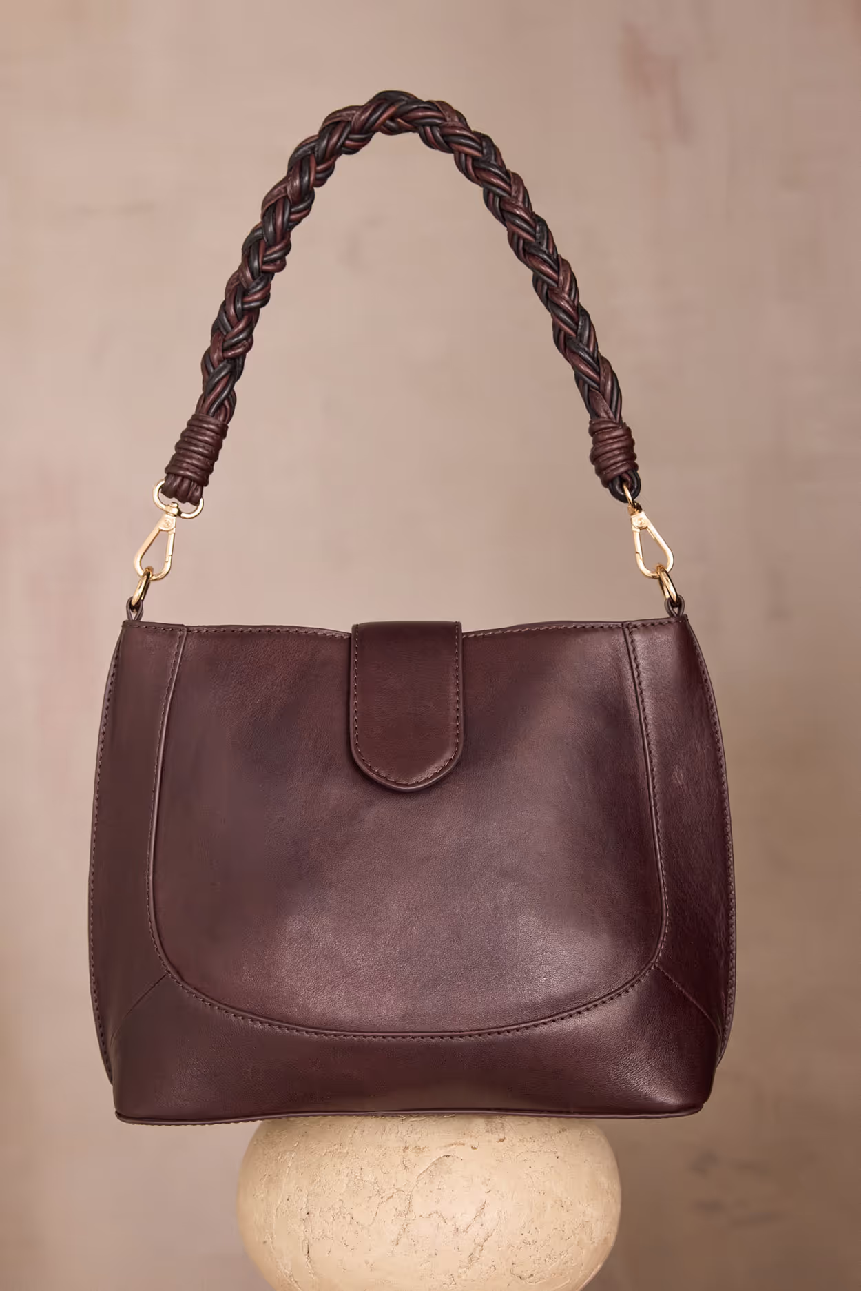 Sac en cuir chocolat cadeau fête des mères