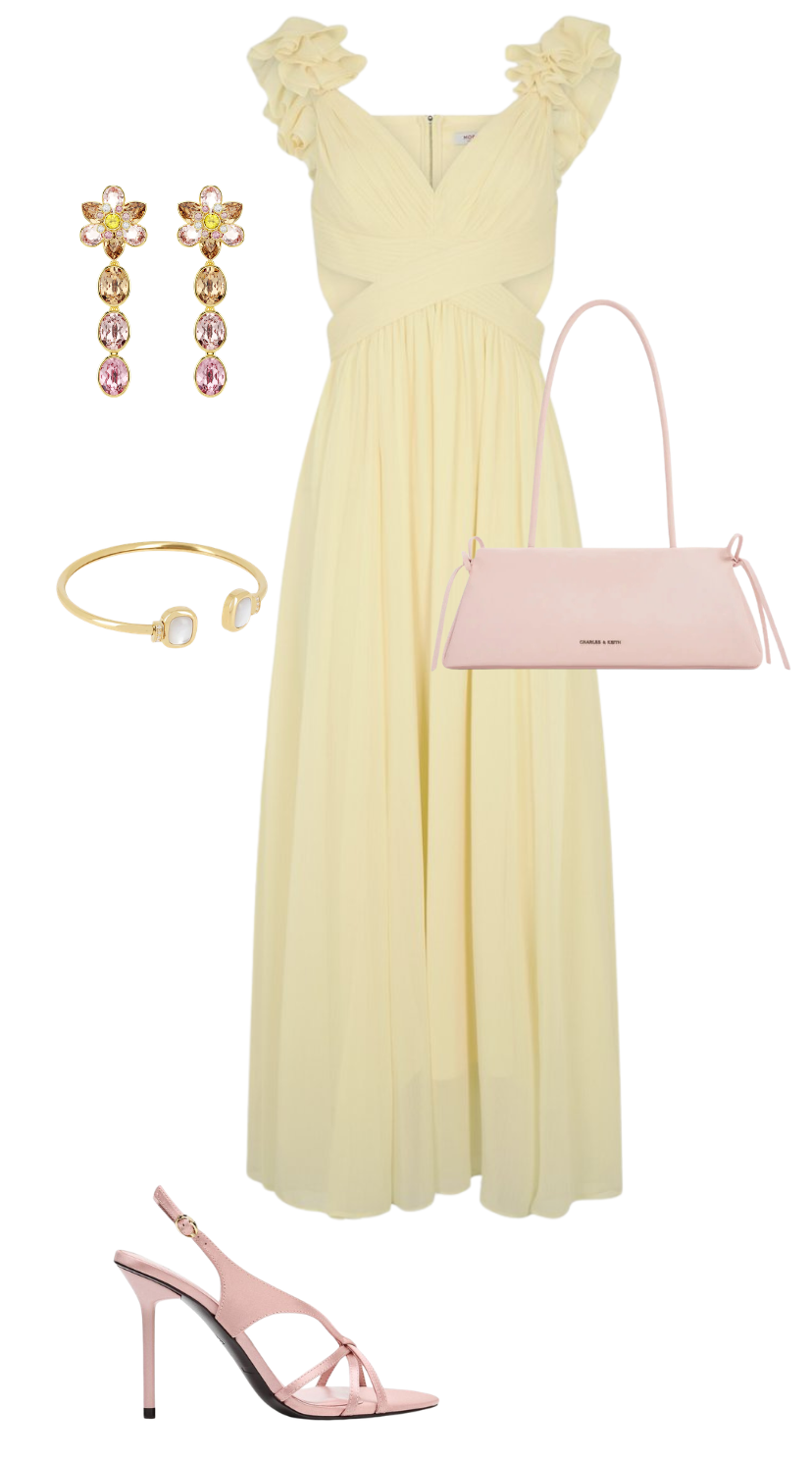 tenue invitée de mariage jaune beurre tendance 2026