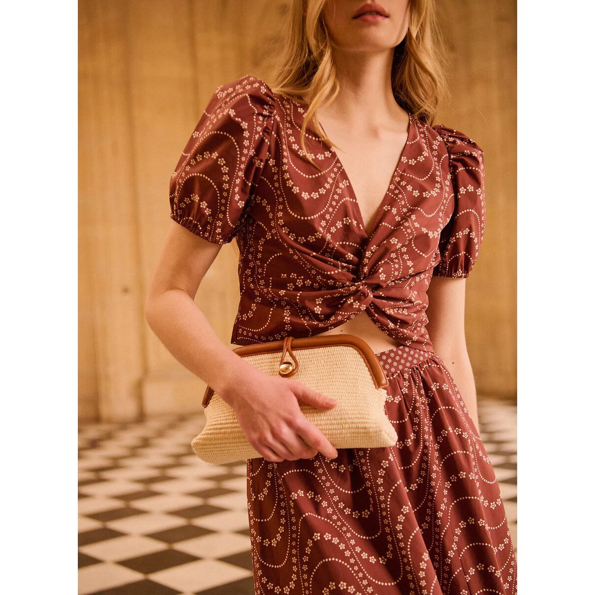wicker clutch bag for wedding guest attire 2026