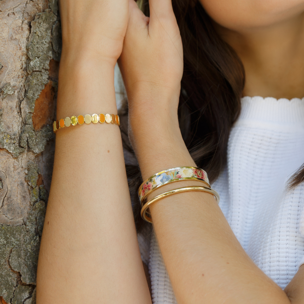 Jonc galet orange bijoux tendance été 2026