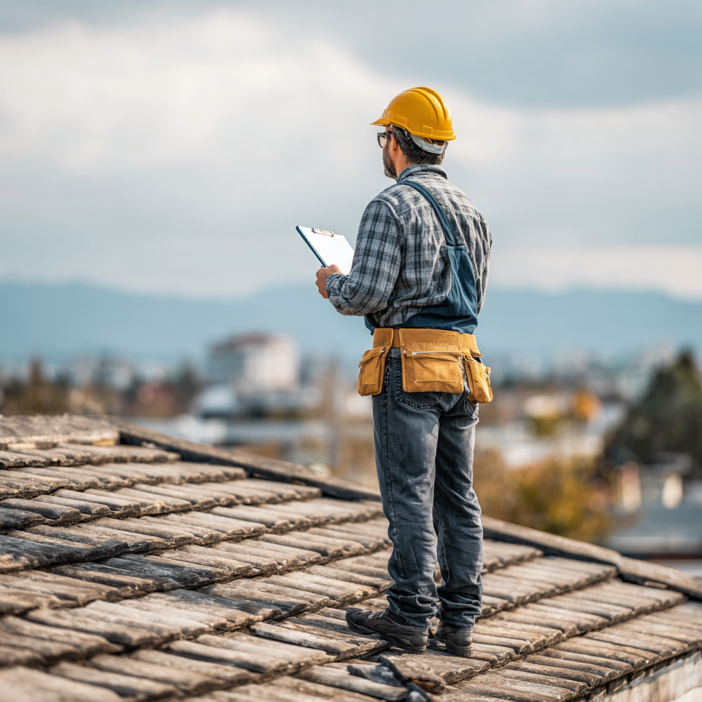 image of roof being repaired